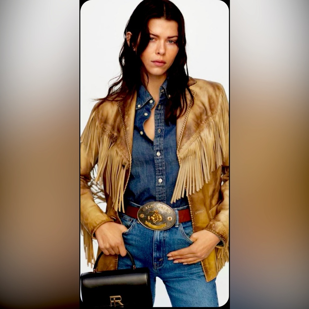 ‼️ SOLD ‼️ $4790 Ralph Lauren Purple Label Collection Bryleigh Calfskin Coat